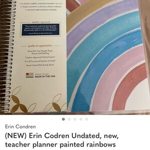 Erin Condren Teacher Planner with Blue and Purple Accents Undatec